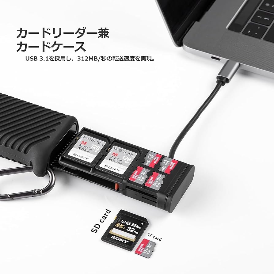 Amazon | PGYTECH CreateMate 高速カードリーダー内蔵ケース SD